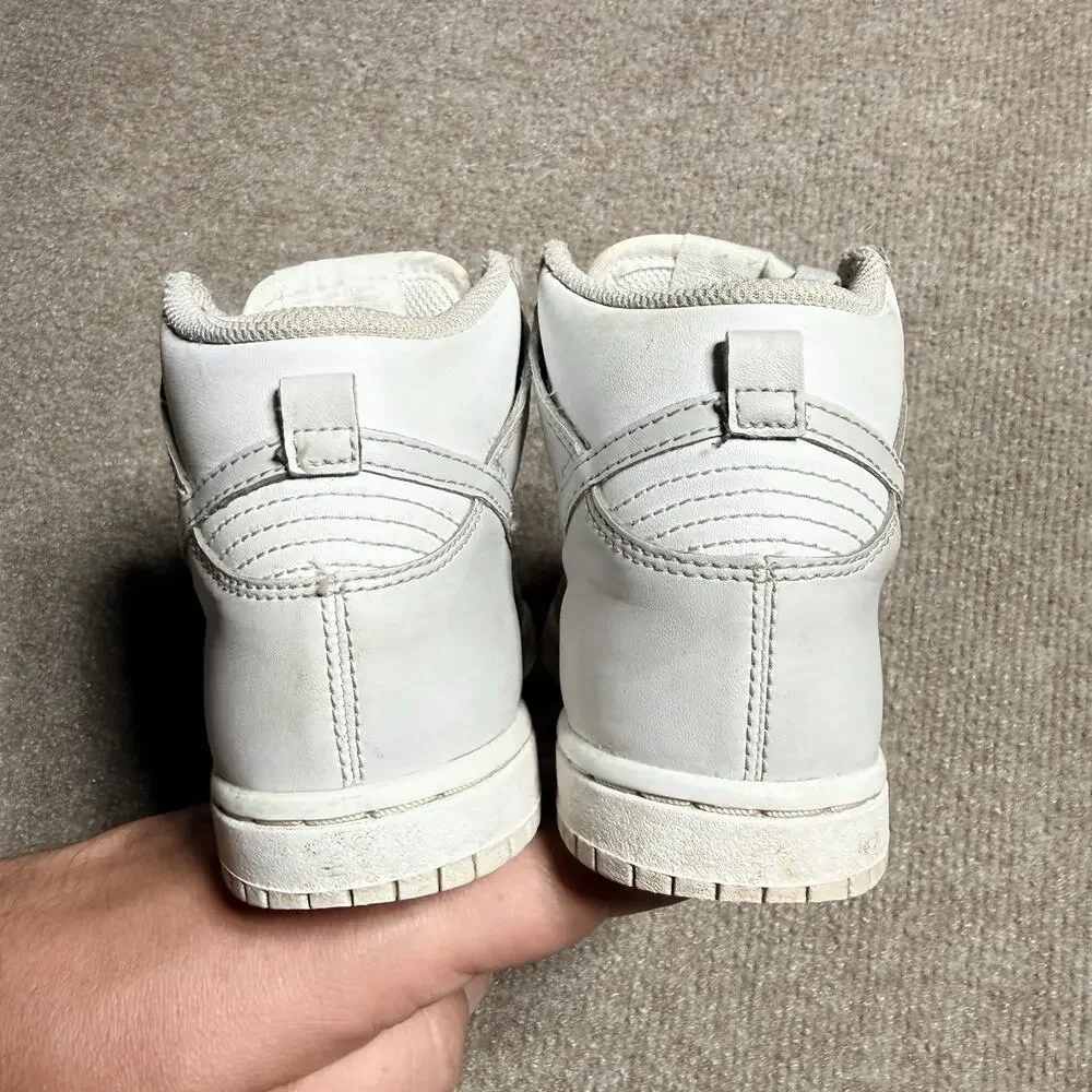 Nike Dunk High‎ Retro White Vast Grey Toddler Kids 11C DD2314-101 GUC Grey White